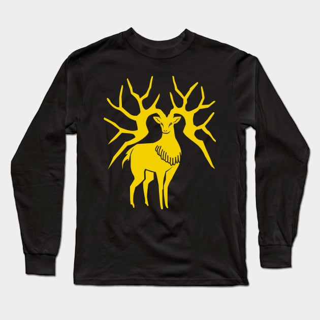 Golden Deer Long Sleeve T-Shirt by SJBTees